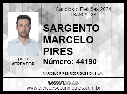 Candidato SARGENTO MARCELO PIRES 2024 - FRANCA - Eleições