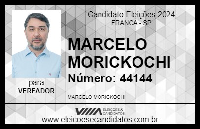 Candidato MARCELO MORICKOCHI 2024 - FRANCA - Eleições