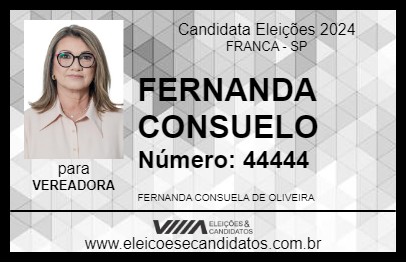 Candidato FERNANDA CONSUELO 2024 - FRANCA - Eleições