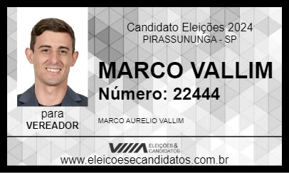 Candidato MARCO VALLIM 2024 - PIRASSUNUNGA - Eleições