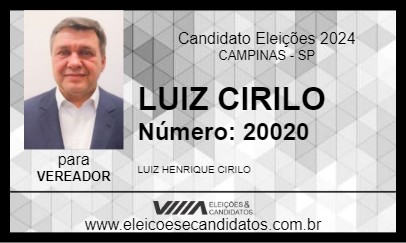 Candidato LUIZ CIRILO 2024 - CAMPINAS - Eleições