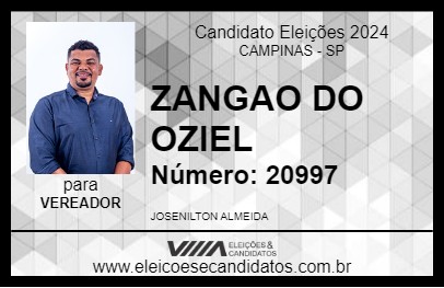 Candidato ZANGAO DO OZIEL 2024 - CAMPINAS - Eleições