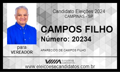 Candidato CAMPOS FILHO 2024 - CAMPINAS - Eleições