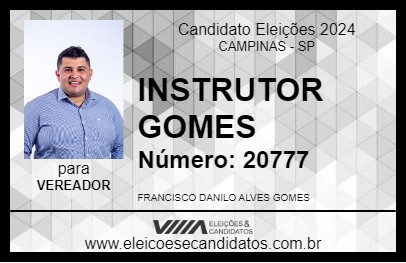 Candidato INSTRUTOR GOMES 2024 - CAMPINAS - Eleições