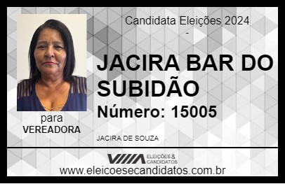 Candidato JACIRA BAR DO SUBIDÃO 2024 - PRESIDENTE VENCESLAU - Eleições