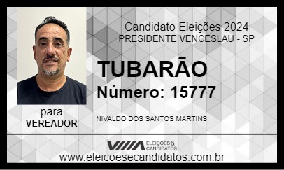 Candidato TUBARÃO 2024 - PRESIDENTE VENCESLAU - Eleições