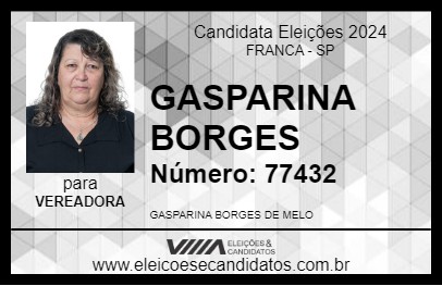 Candidato GASPARINA BORGES 2024 - FRANCA - Eleições