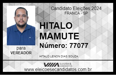 Candidato HITALO MAMUTE 2024 - FRANCA - Eleições