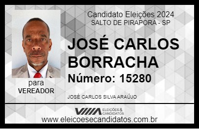 Candidato JOSÉ CARLOS BORRACHA 2024 - SALTO DE PIRAPORA - Eleições