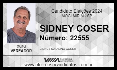 Candidato SIDNEY COSER 2024 - MOGI MIRIM - Eleições