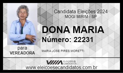 Candidato DONA MARIA 2024 - MOGI MIRIM - Eleições