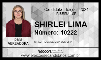 Candidato SHIRLEI LIMA 2024 - RIBEIRA - Eleições