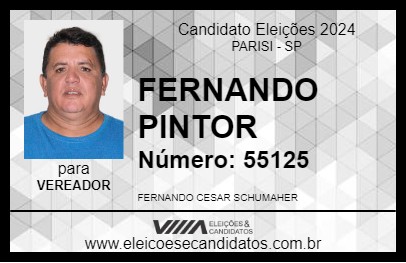 Candidato FERNANDO PINTOR 2024 - PARISI - Eleições