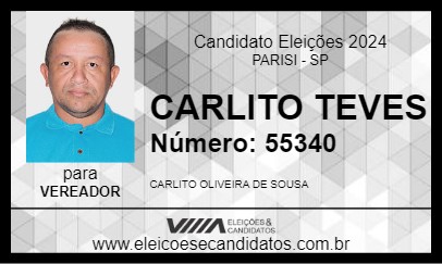 Candidato CARLITO TEVES 2024 - PARISI - Eleições