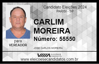 Candidato CARLIM MOREIRA 2024 - PARISI - Eleições