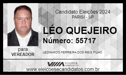 Candidato LÉO QUEJEIRO 2024 - PARISI - Eleições