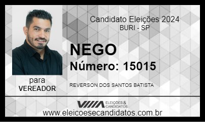 Candidato NEGO 2024 - BURI - Eleições