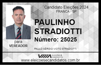 Candidato PAULINHO STRADIOTTI 2024 - FRANCA - Eleições