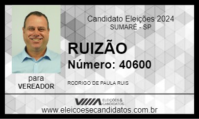 Candidato RUIZÃO 2024 - SUMARÉ - Eleições