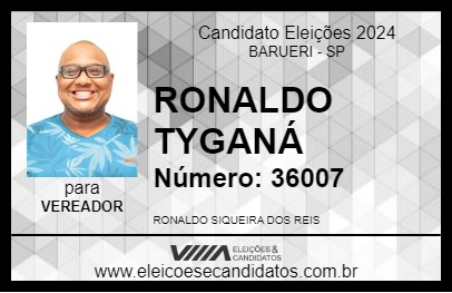 Candidato RONALDO TYGANÁ 2024 - BARUERI - Eleições