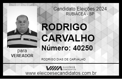 Candidato RODRIGO CARVALHO 2024 - RUBIÁCEA - Eleições