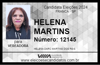 Candidato HELENA MARTINS  2024 - FRANCA - Eleições