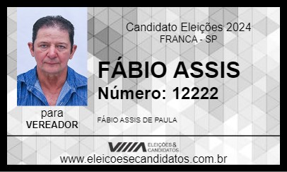 Candidato FÁBIO ASSIS  2024 - FRANCA - Eleições