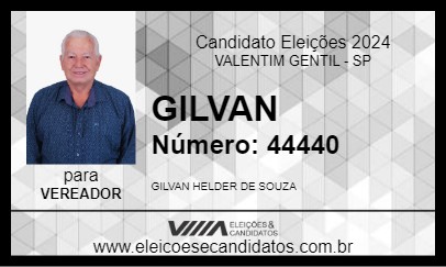 Candidato GILVAN 2024 - VALENTIM GENTIL - Eleições