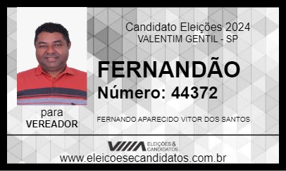 Candidato FERNANDÃO 2024 - VALENTIM GENTIL - Eleições