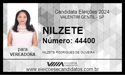 Candidato NILZETE 2024 - VALENTIM GENTIL - Eleições