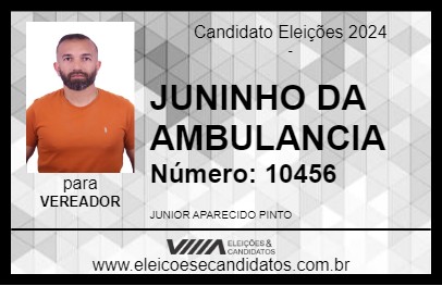 Candidato JUNINHO DA AMBULANCIA 2024 - VALENTIM GENTIL - Eleições