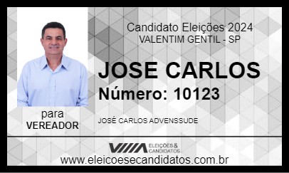 Candidato JOSE CARLOS 2024 - VALENTIM GENTIL - Eleições