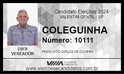 Candidato COLEGUINHA 2024 - VALENTIM GENTIL - Eleições