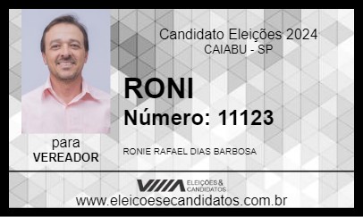 Candidato RONI 2024 - CAIABU - Eleições