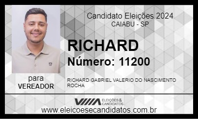 Candidato RICHARD 2024 - CAIABU - Eleições