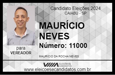 Candidato MAURÍCIO NEVES 2024 - CAIABU - Eleições