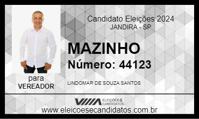 Candidato MAZINHO 2024 - JANDIRA - Eleições