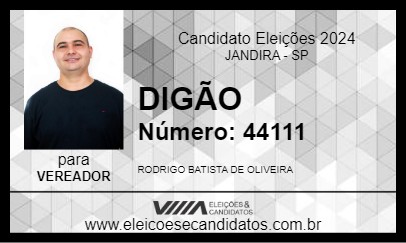 Candidato DIGÃO 2024 - JANDIRA - Eleições