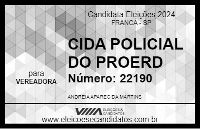 Candidato CIDA POLICIAL DO PROERD 2024 - FRANCA - Eleições