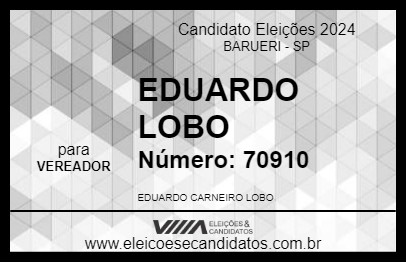 Candidato EDUARDO LOBO 2024 - BARUERI - Eleições