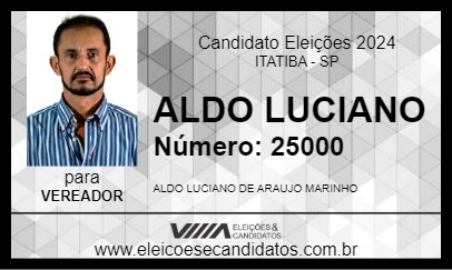 Candidato ALDO LUCIANO 2024 - ITATIBA - Eleições