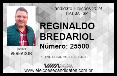 Candidato REGINALDO BREDARIOL 2024 - ITATIBA - Eleições