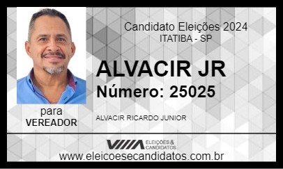 Candidato ALVACIR JR 2024 - ITATIBA - Eleições