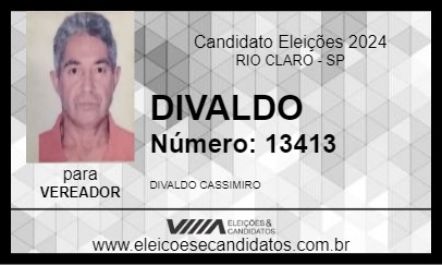 Candidato DIVALDO 2024 - RIO CLARO - Eleições