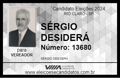 Candidato SÉRGIO DESIDERÁ 2024 - RIO CLARO - Eleições