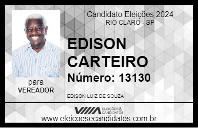 Candidato EDISON CARTEIRO 2024 - RIO CLARO - Eleições