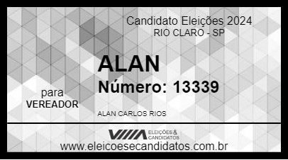 Candidato ALAN 2024 - RIO CLARO - Eleições