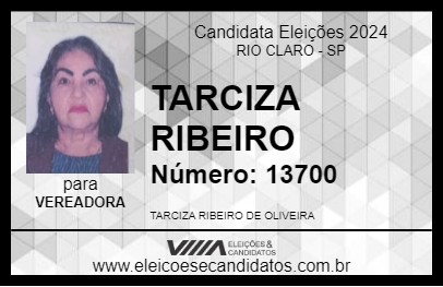 Candidato TARCIZA RIBEIRO 2024 - RIO CLARO - Eleições