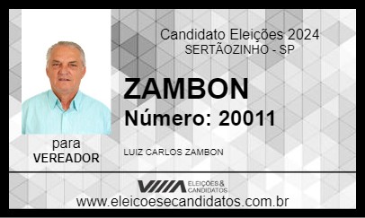 Candidato ZAMBON 2024 - SERTÃOZINHO - Eleições