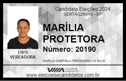 Candidato MARÍLIA PROTETORA 2024 - SERTÃOZINHO - Eleições